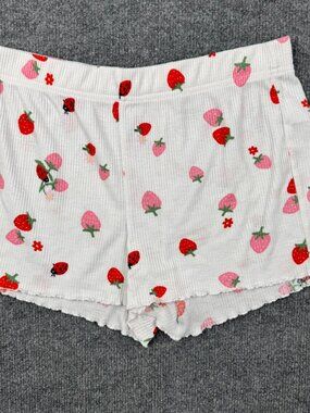 Old Navy Girls XL (14-16) Pajama Shorts - Strawberry & Ladybug Print
